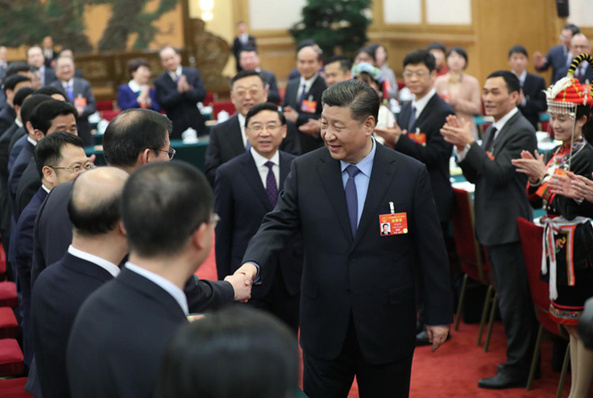 2019年3月10日下午,习近平参加十三届全国人大二次会议福建代表团的审议。 2019年3月10日下午,习近平参加十三届全国人大二次会议福建代表团的审议。